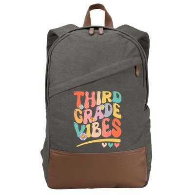 Third Grade Vibes Back To School 3rd Grade Teacher Cotton Canvas Backpack