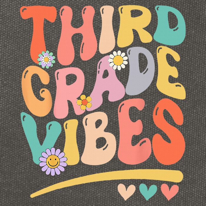 Third Grade Vibes Back To School 3rd Grade Teacher Cotton Canvas Backpack