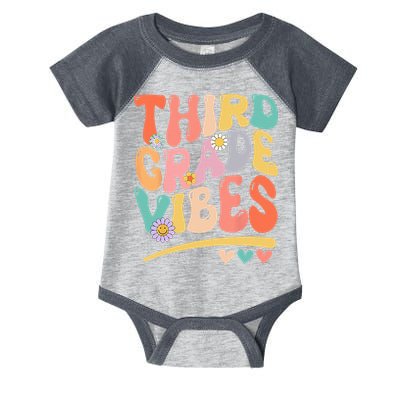 Third Grade Vibes Back To School 3rd Grade Teacher Infant Baby Jersey Bodysuit