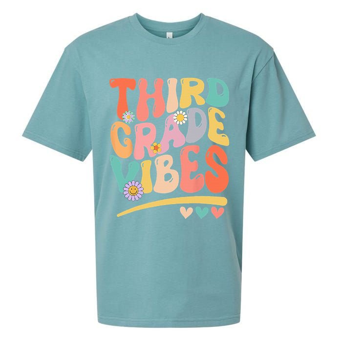 Third Grade Vibes Back To School 3rd Grade Teacher Sueded Cloud Jersey T-Shirt