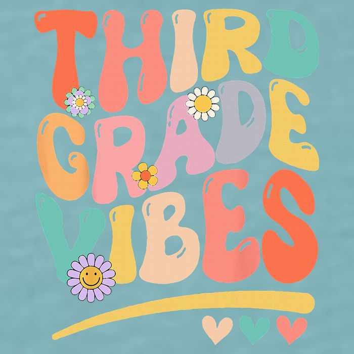 Third Grade Vibes Back To School 3rd Grade Teacher Sueded Cloud Jersey T-Shirt