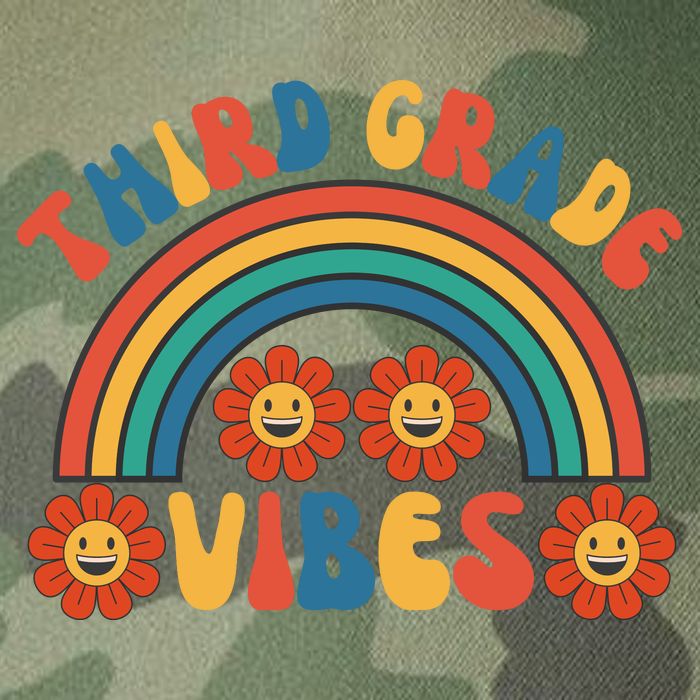 Third Grade Vibes Retro Groovy Third First Day Of School Legacy Tie Dye Trucker Hat