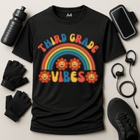 Third Grade Vibes Retro Groovy Third First Day Of School Performance Shirt