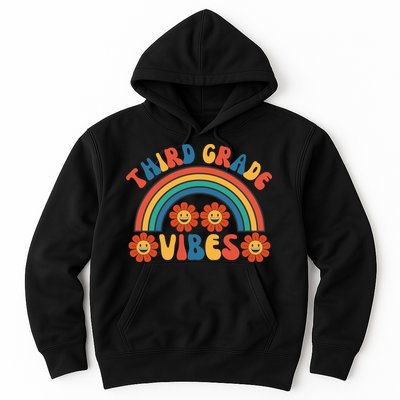 Third Grade Vibes Retro Groovy Third First Day Of School Hoodie