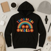 Third Grade Vibes Retro Groovy Third First Day Of School Hoodie