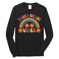 Third Grade Vibes Retro Groovy Third First Day Of School Long Sleeve Shirt