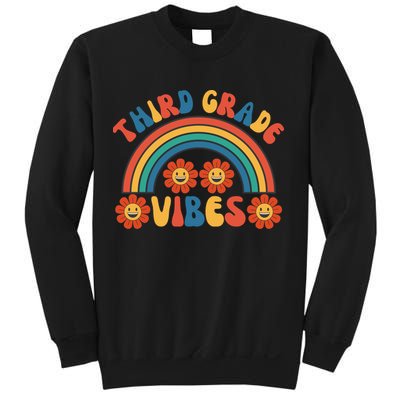 Third Grade Vibes Retro Groovy Third First Day Of School Sweatshirt