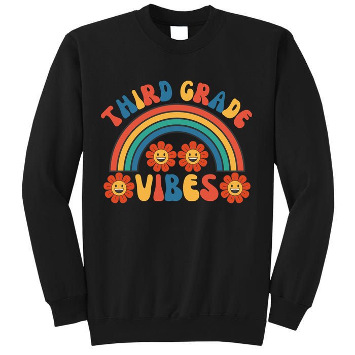 Third Grade Vibes Retro Groovy Third First Day Of School Sweatshirt