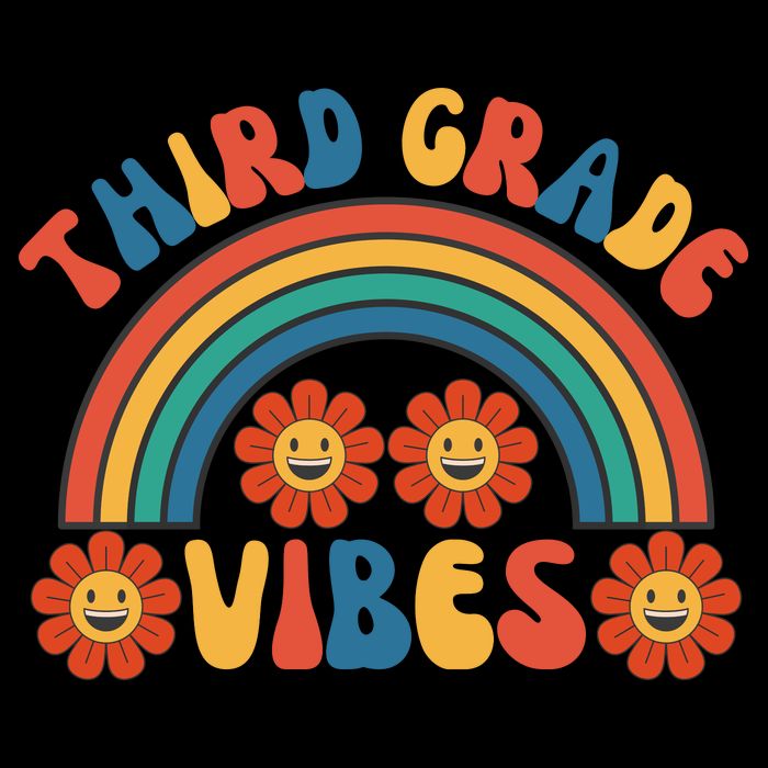 Third Grade Vibes Retro Groovy Third First Day Of School T-Shirt