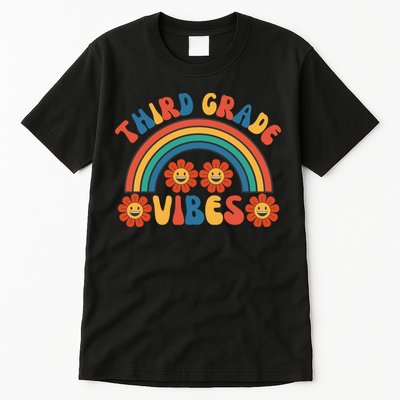 Third Grade Vibes Retro Groovy Third First Day Of School Tall T-Shirt