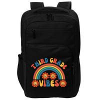 Third Grade Vibes Retro Groovy Third First Day Of School Impact Tech Backpack