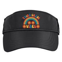 Third Grade Vibes Retro Groovy Third First Day Of School Adult Drive Performance Visor