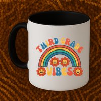 Third Grade Vibes Retro Groovy Third First Day Of School Mug