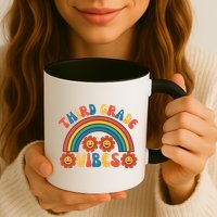 Third Grade Vibes Retro Groovy Third First Day Of School Mug