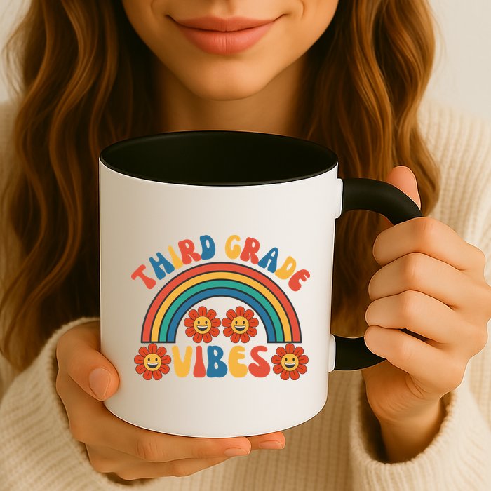 Third Grade Vibes Retro Groovy Third First Day Of School Mug