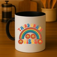 Third Grade Vibes Retro Groovy Third First Day Of School Mug