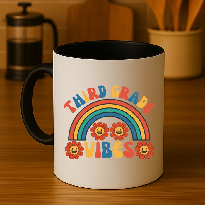 Third Grade Vibes Retro Groovy Third First Day Of School Mug