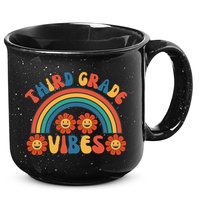 Third Grade Vibes Retro Groovy Third First Day Of School 15oz Campfire Ceramic Mug