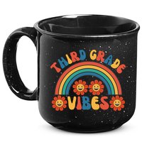 Third Grade Vibes Retro Groovy Third First Day Of School 15oz Campfire Ceramic Mug