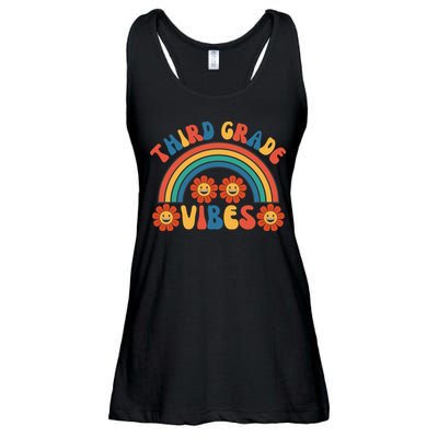 Third Grade Vibes Retro Groovy Third First Day Of School Ladies Essential Flowy Tank