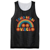Third Grade Vibes Retro Groovy Third First Day Of School Mesh Reversible Basketball Jersey Tank