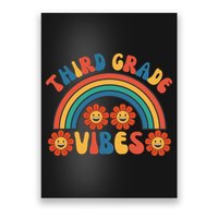 Third Grade Vibes Retro Groovy Third First Day Of School Poster