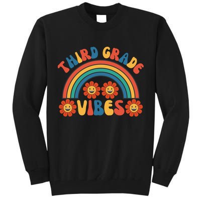 Third Grade Vibes Retro Groovy Third First Day Of School Tall Sweatshirt