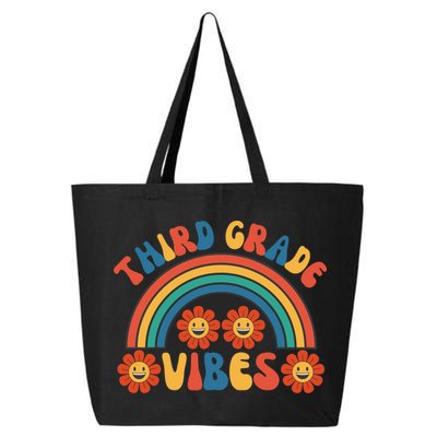 Third Grade Vibes Retro Groovy Third First Day Of School 25L Jumbo Tote