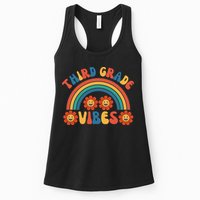 Third Grade Vibes Retro Groovy Third First Day Of School Womens Tank Top