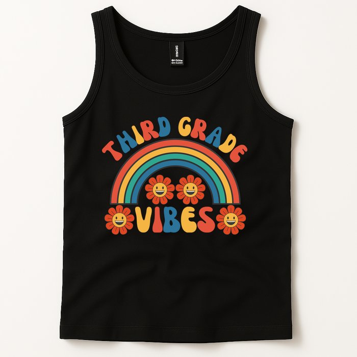 Third Grade Vibes Retro Groovy Third First Day Of School Tank Top