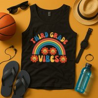 Third Grade Vibes Retro Groovy Third First Day Of School Tank Top