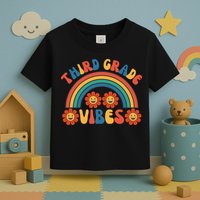 Third Grade Vibes Retro Groovy Third First Day Of School Toddler T-Shirt