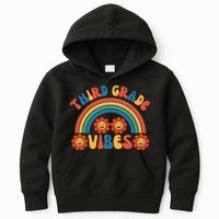 Third Grade Vibes Retro Groovy Third First Day Of School Kids Hoodie