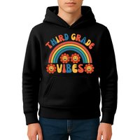 Third Grade Vibes Retro Groovy Third First Day Of School Kids Hoodie