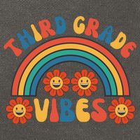 Third Grade Vibes Retro Groovy Third First Day Of School Cotton Canvas Backpack