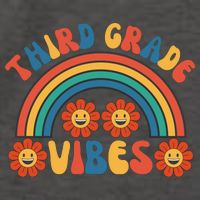 Third Grade Vibes Retro Groovy Third First Day Of School Vector Backpack