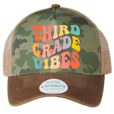 Third Grade Vibes For 3rd Grade Teacher Legacy Tie Dye Trucker Hat
