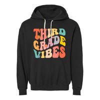 Third Grade Vibes For 3rd Grade Teacher Garment-Dyed Fleece Hoodie