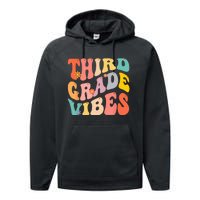 Third Grade Vibes For 3rd Grade Teacher Performance Fleece Hoodie