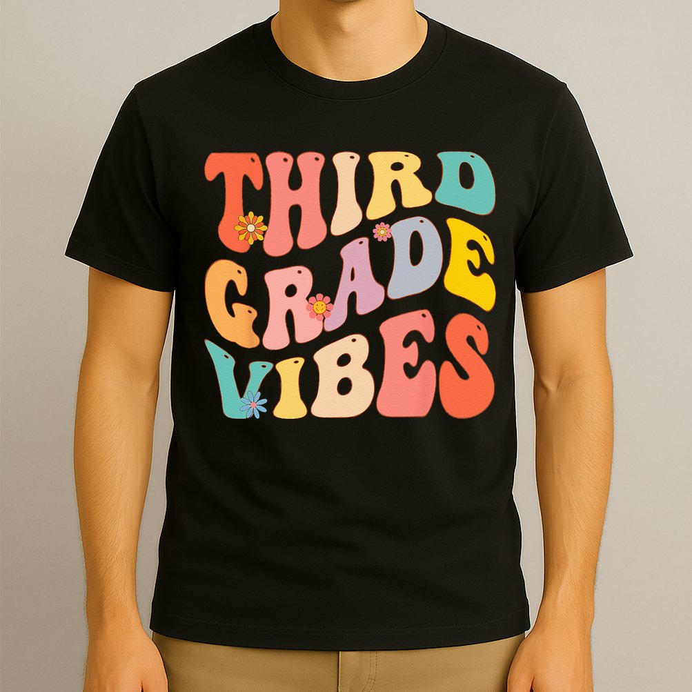 Third Grade Vibes For 3rd Grade Teacher T-Shirt