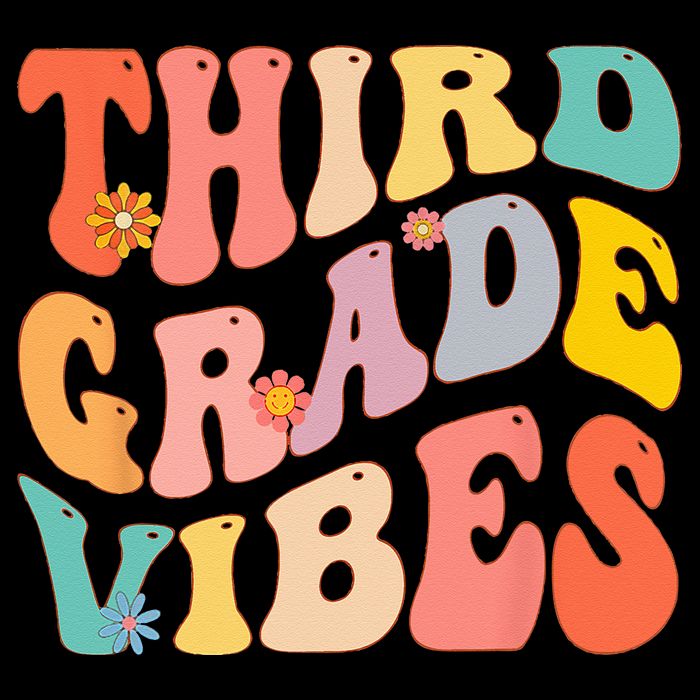 Third Grade Vibes For 3rd Grade Teacher 7-Panel Snapback Hat