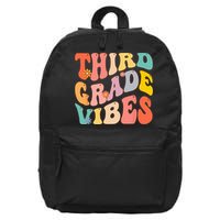 Third Grade Vibes For 3rd Grade Teacher 16 in Basic Backpack