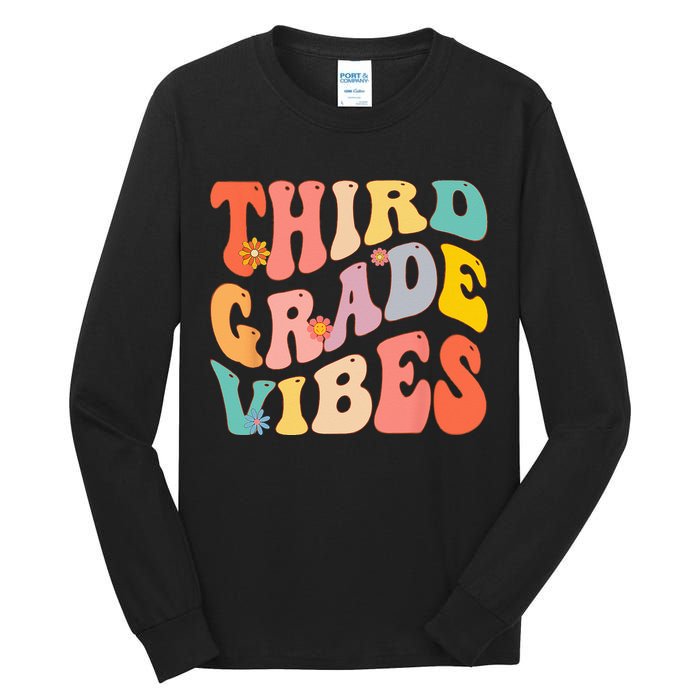 Third Grade Vibes For 3rd Grade Teacher Tall Long Sleeve T-Shirt
