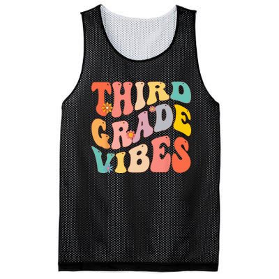 Third Grade Vibes For 3rd Grade Teacher Mesh Reversible Basketball Jersey Tank