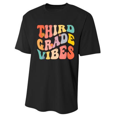 Third Grade Vibes For 3rd Grade Teacher Performance Sprint T-Shirt