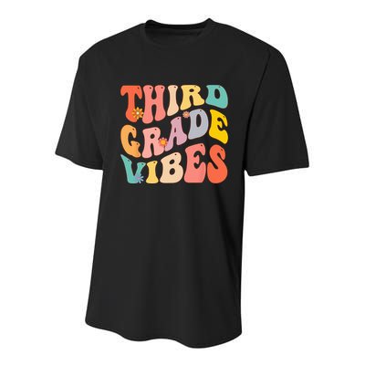 Third Grade Vibes For 3rd Grade Teacher Youth Performance Sprint T-Shirt