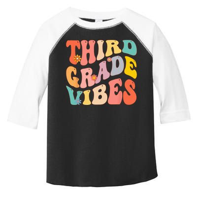 Third Grade Vibes For 3rd Grade Teacher Toddler Fine Jersey T-Shirt