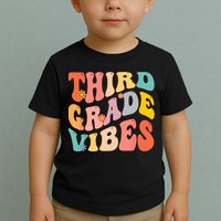 Third Grade Vibes For 3rd Grade Teacher Toddler T-Shirt
