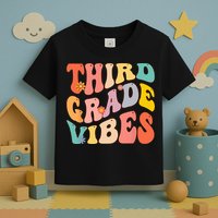 Third Grade Vibes For 3rd Grade Teacher Toddler T-Shirt
