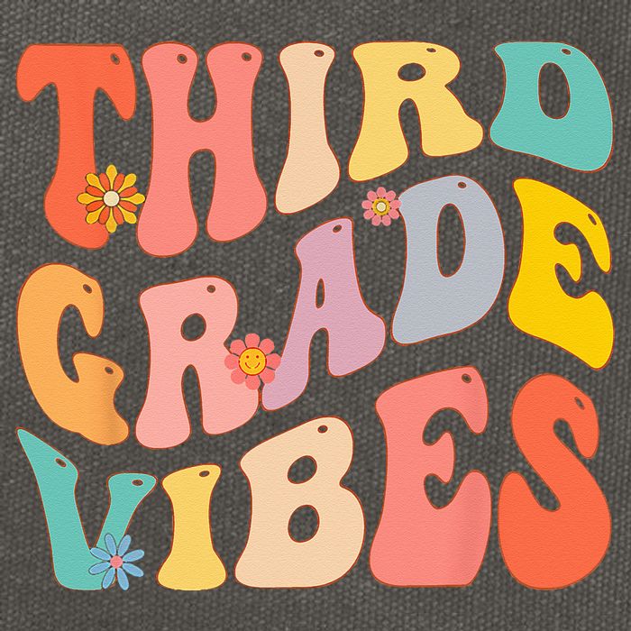 Third Grade Vibes For 3rd Grade Teacher Cotton Canvas Backpack